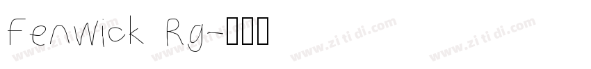 Fenwick Rg字体转换